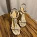 Kate Spade Shoes | Kate Spade Cream And Silver Snakeskin Heels | Color: Cream/Silver | Size: 6