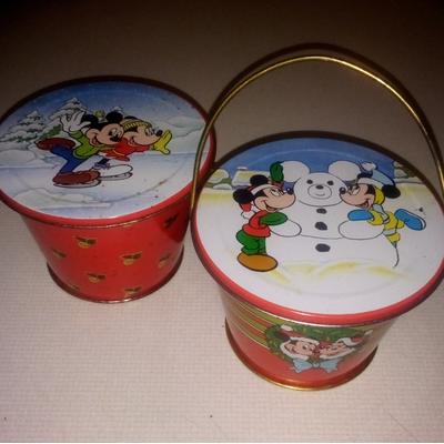 Disney Holiday | 1987 Vintage Mickey Mouse Candy Tin Antique Walt Disney Container Organize | Color: Green/Red | Size: Os