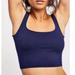 Free People Tops | Free People Womens Scoop Neck Crop Top Navy Sport Size Xs/S Nwt | Color: Blue | Size: S