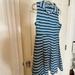J. Crew Dresses | Jcrew Striped Blue Dress 8 Flare Shirt Euc Womens | Color: Blue | Size: 8
