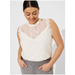 Torrid Tops | New Torrid Womans Sz 6x 30 Blouse Ivory Lace Lined Crew Neck Sleeveless Nwt | Color: Cream/White | Size: 6x