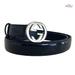 Gucci Accessories | Authentic Gucci Black Coated Calfskin Leather Interlocking G Buckle Belt 90/36 | Color: Black | Size: 90/36