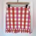 J. Crew Skirts | J. Crew Coral Pink White Gingham Skirt Ruffle Hem | Size 2 | Color: Pink/White | Size: 2