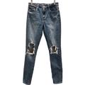 Levi's Jeans | Levis Womens 721 Skinny Size 28 Jeans Blue Stretch High Rise Distressed Pockets | Color: Blue | Size: 28