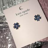 Kate Spade Jewelry | Kate Spade Light Sapphire Flower Stud Earrings Nwt (Comes With Pouch) | Color: Blue/Gold | Size: Os