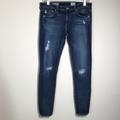 Anthropologie Jeans | Ag Adriano Goldschmied 29 Legging Ankle Super Skinny Jeans Distressed | Color: Blue | Size: 29