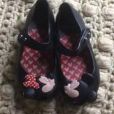 Disney Shoes | Disney Mini Melissa Black Flat Shoe Jelly | Color: Black/Red | Size: 9g