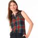 J. Crew Tops | J. Crew Tartan Plaid Sleeveless Dressy Top Size S | Color: Black/Red | Size: S