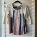 Anthropologie Tops | Anthropologie One September Pleated Blouse Knit Top Navy Pink White Size Small | Color: Blue/White | Size: S