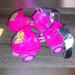 Disney Shoes | Girls Disney Princess Adjustable Roller Skates Grow With Me Pink Over The Shoe | Color: Pink/Purple | Size: 6bb