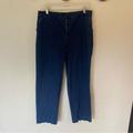American Eagle Outfitters Jeans | American Eagle Dark Wash High Rise Wide Leg Denim Trouser Jeans Size 14 | Color: Blue | Size: 14
