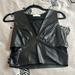 Urban Outfitters Tops | Black Leather Cut Out Going Out Tank Top | Color: Black | Size: M