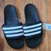 Adidas Shoes | Adidas Adjustable Unisex Slip On Slide Sandal | Color: Black/White | Size: 10