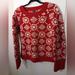 American Eagle Outfitters Sweaters | American Eagle Vintage Hand Knitted Lambswool Sweater Pre-Owned Size Xl | Color: Red | Size: Xl