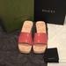 Gucci Shoes | Gucci Authentic Rose Pink Rubber Sandals With Chunky Heel. Comfortable. Size 36 | Color: Pink | Size: 6