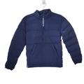 Adidas Jackets & Coats | Adidas Navy Lightweight Duck Down Overhead Quarter Zip Jacket Size M | Color: Blue | Size: M