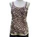 J. Crew Tops | J Crew Silk Tank Top Sleeveless Shirt Cheetah Leopard Print Floral Accent Size 6 | Color: Brown/Cream | Size: 6
