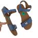 Michael Kors Shoes | Michael Michael Kors Elise Blue Chambray Bow Sandals Little Girl Size 12 | Color: Blue | Size: 12g