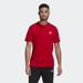 Adidas Shirts | Adidas Men Tshirt Medium Red White Logo 100% Cotton | Color: Red | Size: M