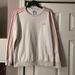 Adidas Tops | Adidas Heather Cream And Peach Stripe Sweatshirt Size Medium | Color: Cream/Pink | Size: M