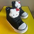 Converse Shoes | Hello Kitty Toddler Girls Converse High Top Sneakers Size 5t | Color: Black/White | Size: 5bb