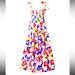 Kate Spade Dresses | Euc Kate Spade New York Summer Flowers Tiered Dress In Cream Multi Size 0 | Color: White | Size: 0