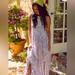Free People Dresses | Free People Tiers For You Maxi Dress In A Lavender And Off-White. Size S | Color: Cream/Purple | Size: S