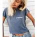 Brandy Melville Tops | John Galt Brandy Melville Baby Tee Grey Crop Top California Cropped Tee Shirt | Color: Gray | Size: S