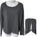 Athleta Tops | Athleta Twist Back Long Sleeve Top Knit Shirt Size Large Crop Dolman Sleeve Gray | Color: Gray | Size: L