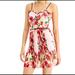 Anthropologie Dresses | Foxiedox Pink Floral Accordian Pleated Dress | Color: Black/Pink | Size: Xs