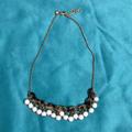 J. Crew Jewelry | J Crew Tortoise Shell And White Bead Necklace With Gold Tone Chain. | Color: Gold/White | Size: Os