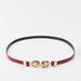 Zara Accessories | Bnwt Zara Thin Leather Belt Red With Gold Metal Buckle Closure Size 30 | Color: Red | Size: 30