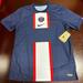 Nike Shirts | Nike Mens Blue Dri-Fit Paris Saint-Germain Home Soccer Jersey Size Large | Color: Blue | Size: L