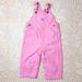 Carhartt Bottoms | Carhartt Baby Girl 12 Months Pink Canvas Bib Overalls Fall Farm Outfit | Color: Pink | Size: 12mb