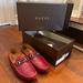 Gucci Shoes | Gucci Driver Shoes In Burgundy Color Size 7 | Color: Red | Size: 7