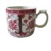 Anthropologie Kitchen | Anthropologie Blockprinted Monogram Mug Letter “J” Paisley Floral Coffee Cup | Color: Red/White | Size: Os