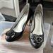 Anthropologie Shoes | Anthropologie Miss Albright Leather Bow Heels 6 Euc | Color: Black | Size: 6