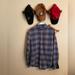 J. Crew Shirts | J.Crew Plaid Shirt Blue Gray And Red Size Medium | Color: Blue/Red | Size: M