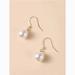 Anthropologie Jewelry | Anthropologie Pearl Earrings | Color: Silver/White | Size: Os