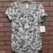 Lularoe Tops | Lularoe Classic T Size Small Nwt Black And White Floral T-Shirt | Color: Black/White | Size: S