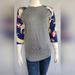 Lularoe Tops | Lularoe Randy Baseball Patriotic Eagle Usa 3/4 Sleeve T-Shirt Top Size Xs | Color: Blue/Gray | Size: Xs