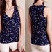 Anthropologie Tops | Anthropologie | Maeve Turtle Terrapin Print Blue Scalloped Top Women’s Size 0 | Color: Blue/Pink | Size: 0