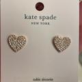 Kate Spade Jewelry | Brand New Heart Stud Earrings | Color: Gold | Size: Os