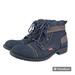 Levi's Shoes | Levi's Strauss & Co Artesia Denim & Leather Boot Comfort Insole Size 8.5 | Color: Blue | Size: 8.5