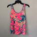 Lilly Pulitzer Tops | Lilly Pulitzer Pink Blue Multicolored Tank Top | Color: Blue/Pink/Red/Tan | Size: Xxs