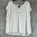 Jessica Simpson Tops | Jessica Simpson Women's Plus Gardenia Trendy Odin V-Neck Ruffle-Sleeve Top Sz 3x | Color: White | Size: 3x