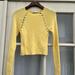 Zara Sweaters | Lemon Yellow Button Sleeve Sweater | Color: Yellow | Size: S