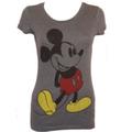 Disney Tops | Disney Classic Mickey Mouse T-Shirt Size Xs Top | Color: Gray/Red | Size: Xs