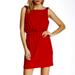 Jessica Simpson Dresses | Euc Jessica Simpson Red Faux Wrap Beaded Shoulder Dress Sz 12 | Color: Black/Red | Size: 12