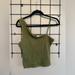 Free People Tops | Free People/We The Free. One Shoulder +Strap Tank Top. | Color: Green | Size: M